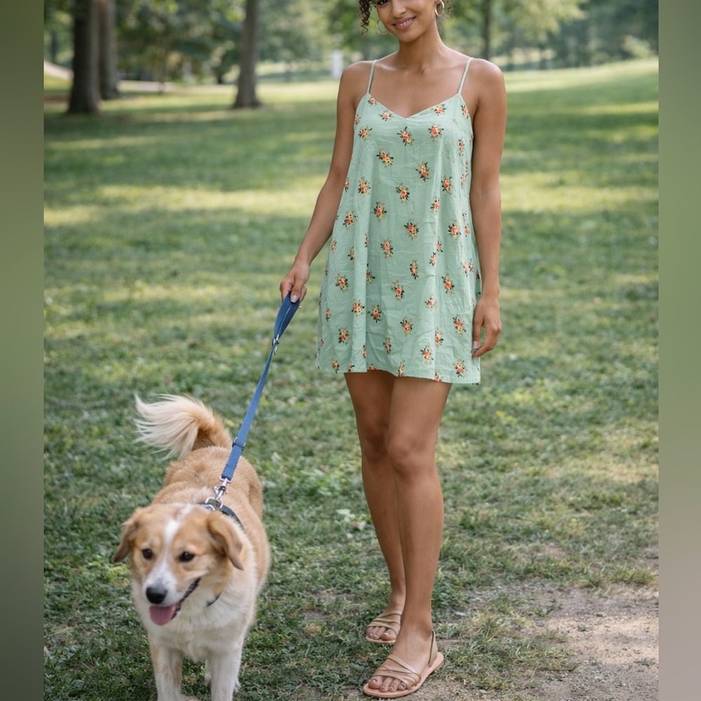 Trixxi Mint Floral Sheath Dress Coquette Feminine Summer